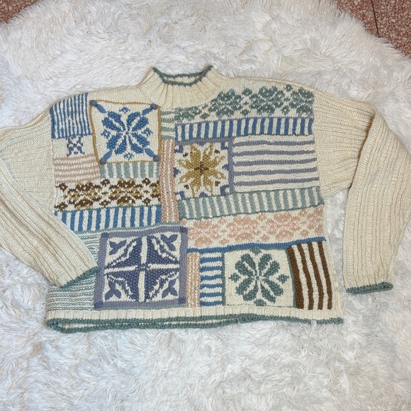 Liz Claiborne Sweaters - Vintage 80’s Liz Claiborne Lizwear Chunky Knit Sweater Size Large